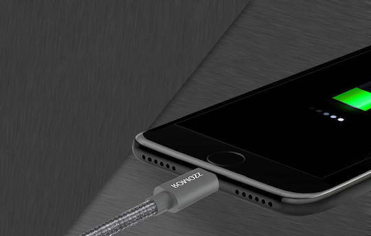 Romoss Mesuda Series Braided USB to Lightning / Type-C / micro USB Cable 3A Ασημί 1.5m (CB25n)