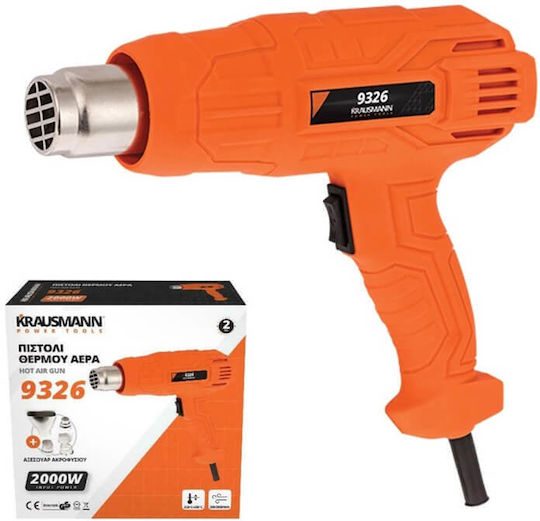 Krausmann Heat Gun Heat Gun 2000W with Maximum Temperature 600°C 9326