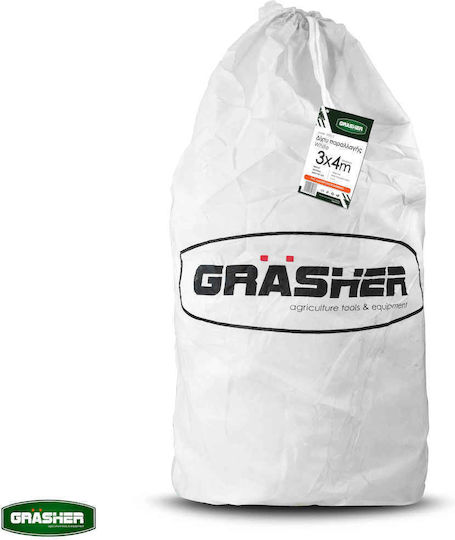 Grasher Rectangular White Camouflage Net with PU Coating 3x4m 180gr/m²