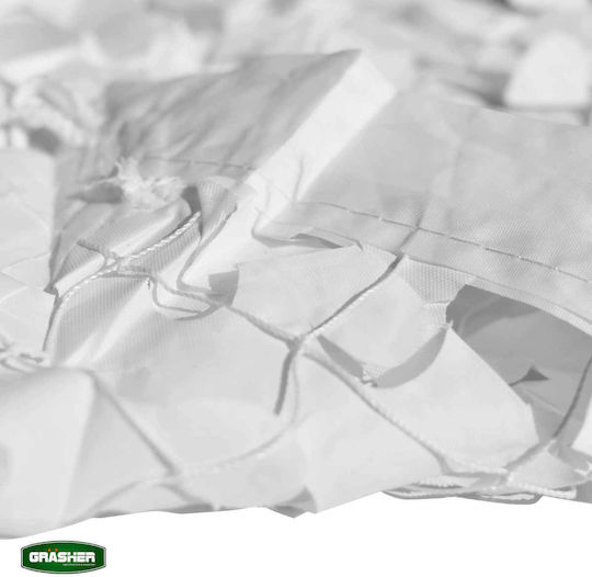 Grasher Rectangular White Camouflage Net with PU Coating 3x4m 180gr/m²