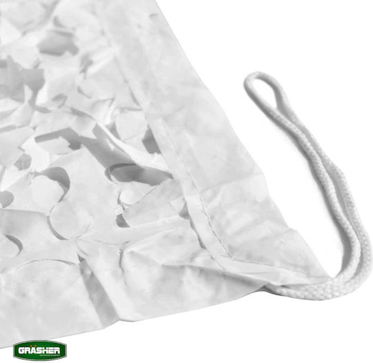 Grasher Rectangular White Camouflage Net with PU Coating 3x4m 180gr/m²