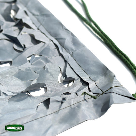 Grasher Rectangular Camouflage Net Gray with PU Coating 3x2m 180gr/m²