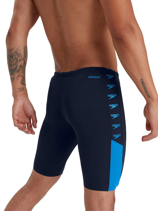 Speedo Splice Ανδρικό Αγωνιστικό Jammer Μαγιό Κολύμβησης Μπλε