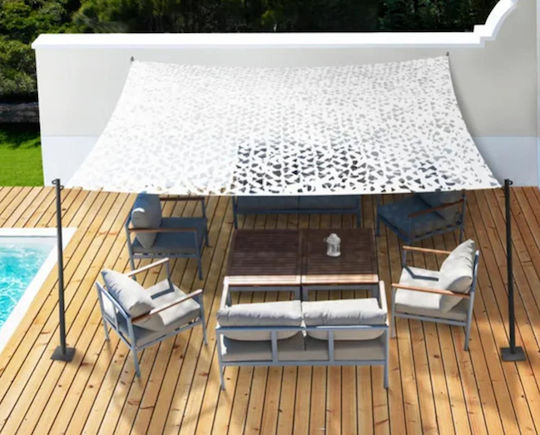 Grasher 103516 Rectangular Camouflage Net White with PU Coating 4x6m 180gr/m²