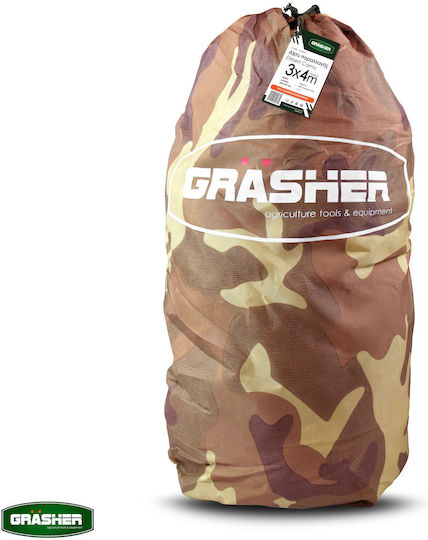 Grasher Rechteckig Tarnnetz Beige mit PU-Beschichtung 3x4m 180gr/m²