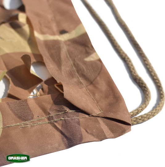 Grasher Rechteckig Tarnnetz Beige mit PU-Beschichtung 3x4m 180gr/m²