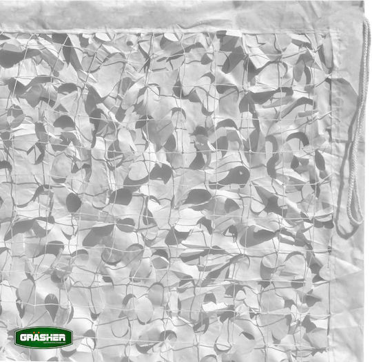 Grasher 103516 Rectangular Camouflage Net White with PU Coating 4x6m 180gr/m²