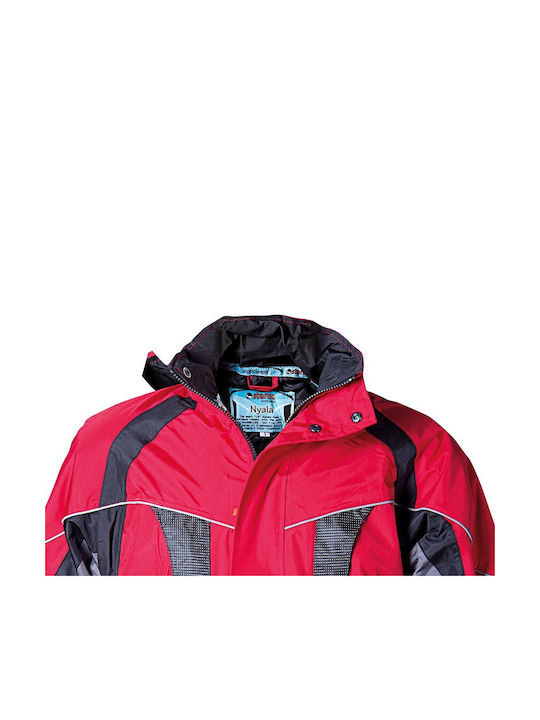 Stenso Nyala Waterproof Winter Work Jacket Hooded Red 302142