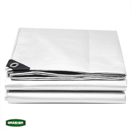 Grasher Waterproof Tarpaulin 120gr/m² 4x6m. Light Type White