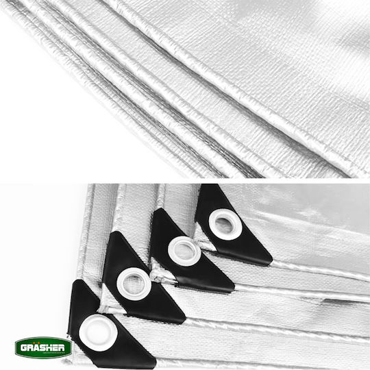 Grasher Waterproof Tarpaulin 120gr/m² 4x6m. Light Type White