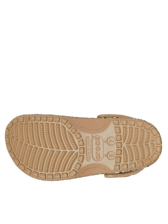 Crocs Classic Printed Camo Clogs Khaki
