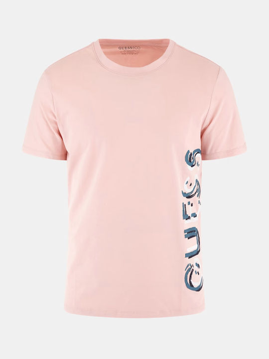 Guess Men's Short Sleeve T-shirt Pink