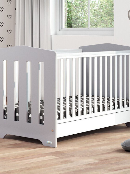 Casababy Babybett Kinderbett Art Weiß-Grau