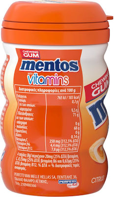 Mentos Vitamins mit Geschmack Zitrusfrüchte Ohne Zuckerzusatz 1Stück 18gr