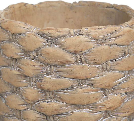 Inart Βάζο Τσιμεντένιο Μπεζ Φ14xΥ25cm