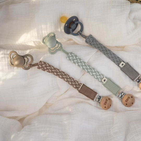 Bibs Κορδέλα Πιπίλας Paci Braid από Ύφασμα Κίτρινη