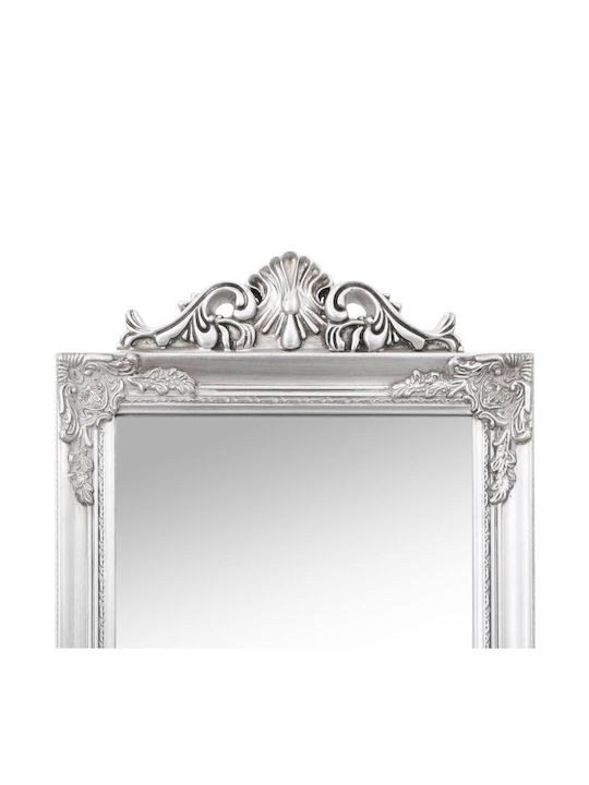 vidaXL Καθρέπτης με Ασημί Ξύλινο Πλαίσιο 160x40cm