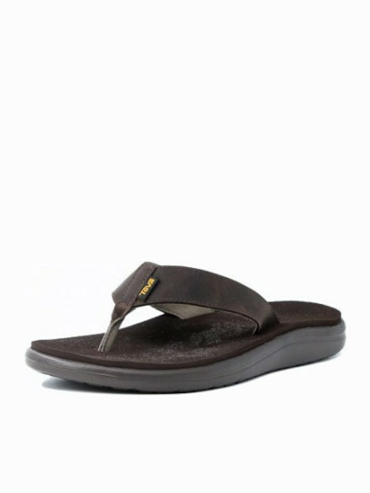 Teva Men's Leather Sandals Brown