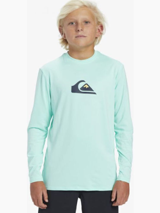 Quiksilver Solid Streak Детски Бански Блуза Светлосин