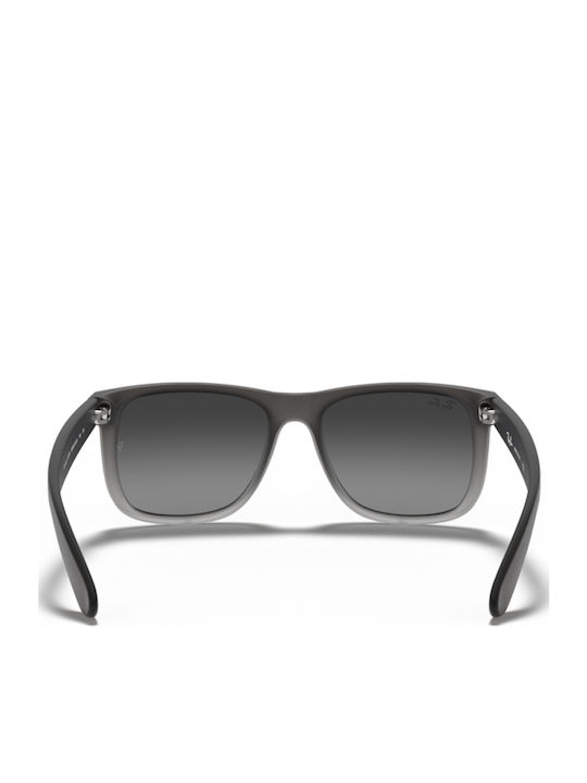 Ray Ban Justin Unisex Sunglasses with Gray Plastic Frame and Silver Gradient Mirror Lens RB4165 852/88