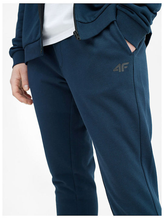 4F Men's Sweatpants with Rubber Navy Blue