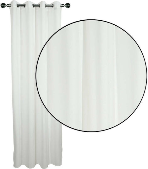 Das Home Curtain with Grommets 2233 White 140x270cm