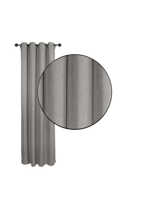 Das Home Curtain with Grommets 2244 Gray 140x270cm
