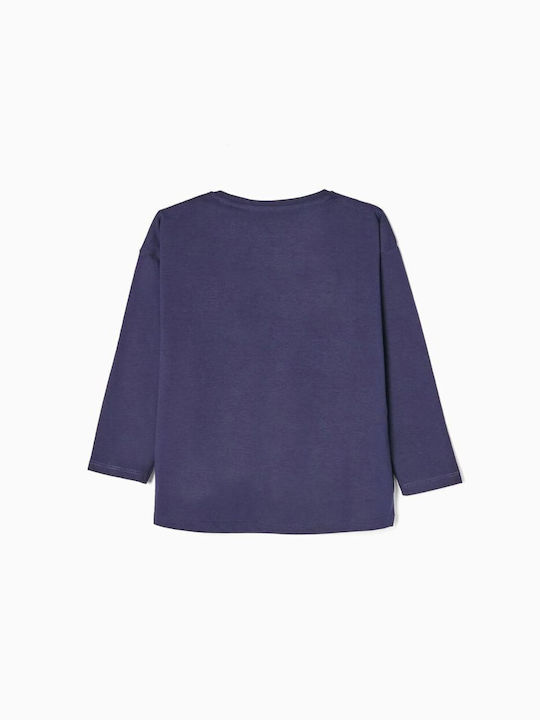 Zippy Kids Blouse Long Sleeve Navy Blue