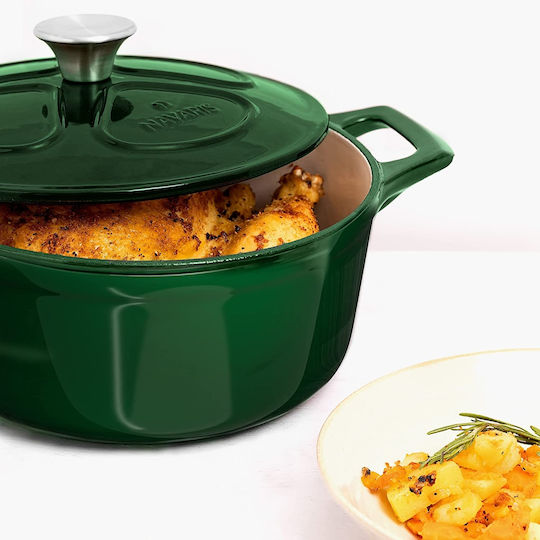 Navaris Βαθιά Κατσαρόλα από Μαντέμι 2.5lt / 20cm Glossy Green
