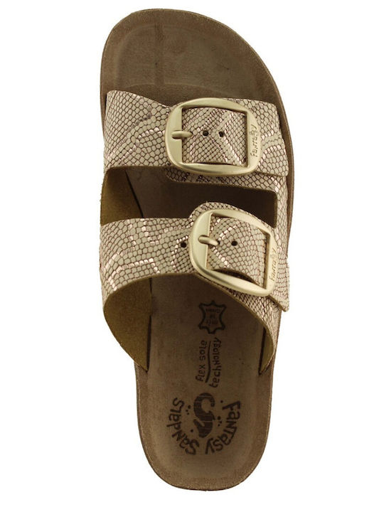 Despoina Women's Sandals Rose Gold Lizard