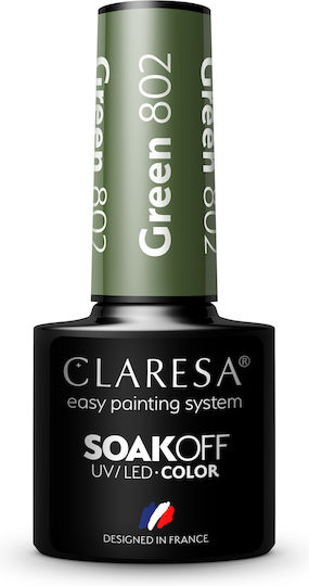 Claresa 802 Ojă Pentru Unghii Cu Gel Verde 802 5ml