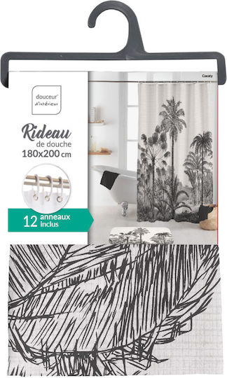 Cocoty Κουρτίνα Μπάνιου Υφασμάτινη 180x200 cm Γκρι Cocoty Κουρτίνα Μπάνιου Υφασμάτινη 180x200 cm Γκρι