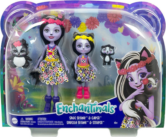 Mattel Sage Skunk, Caper Sabella Skunk & Stiper Κούκλα για 4+ Ετών