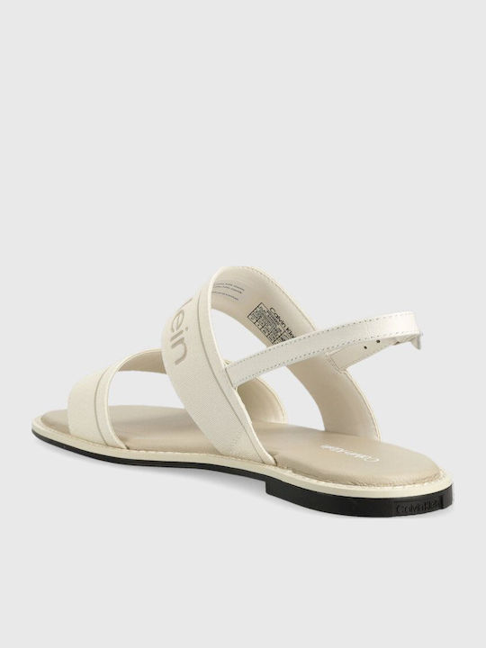 Din piele Sandale casual damă cu Curea în Culoare Alb