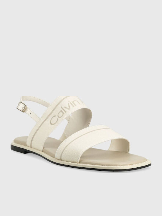 Din piele Sandale casual damă cu Curea în Culoare Alb