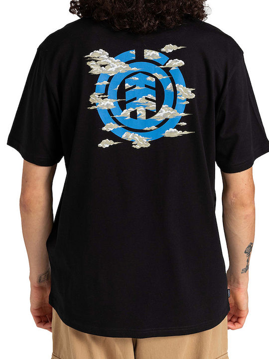 Element Nimbos Icon Flint Ανδρικό T-shirt Μαύρο με Στάμπα