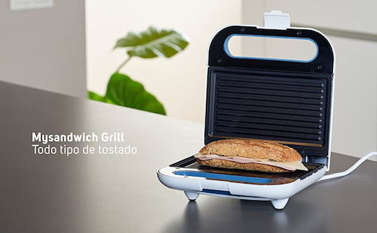 Taurus MySandwich Grill Τοστιέρα για 2 Τοστ 800W Λευκή
