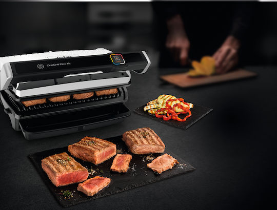 Tefal Optigrill Elite XL GC760D Sandwich Maker pentru for 2 Sandwiches Sandvișuri 2200W Inox