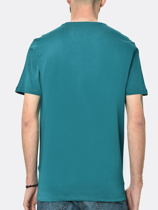 The Bostonians T-shirt Bărbătesc cu Mânecă Scurtă Albastru Petrol