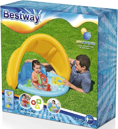 Bestway Piscină Rotundă Pentru Copii 31lt Gonflabilă 115x76cm Galbenă