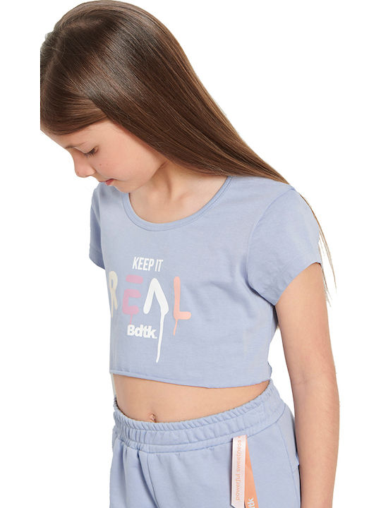 BodyTalk Kids Crop Top Short Sleeve Lilac