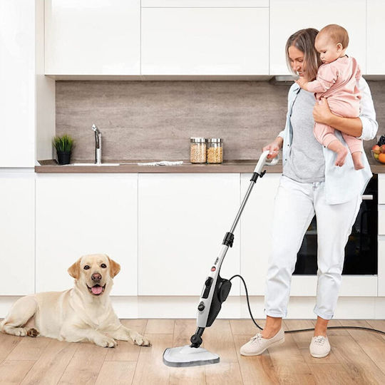Hausberg Steam Cleaner 1bar with Stick Handle