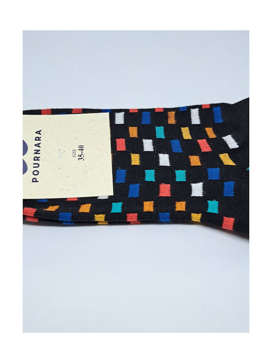 Pournara Men's Patterned Socks Black