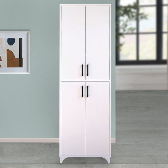 Megapap Charlie Ντουλάπι Μπάνιου 62.6x35.8x190.9cm Λευκό