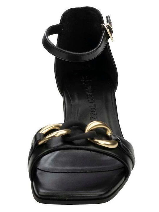 Leder Sandalen Anatomisch Black/Gold