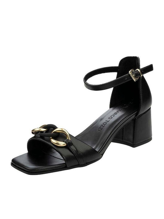 Leder Sandalen Anatomisch Black/Gold
