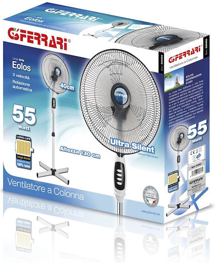 G3Ferrari Eolos Pedestal Fan 55W Fan Diameter 62cm Gray