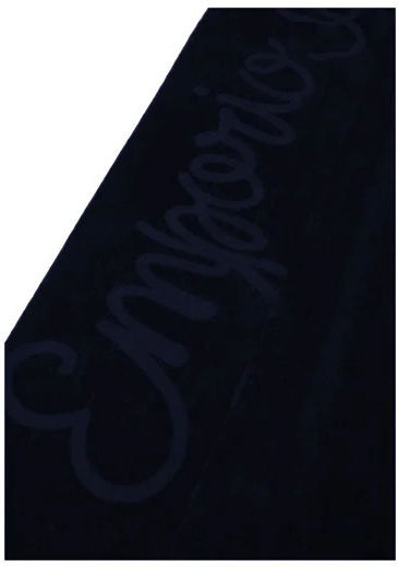 Emporio Armani Beach Towel Cotton Marine with Fringes 170x100cm.