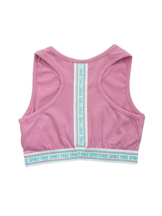 Funky Kids Crop Top Sleeveless Pink