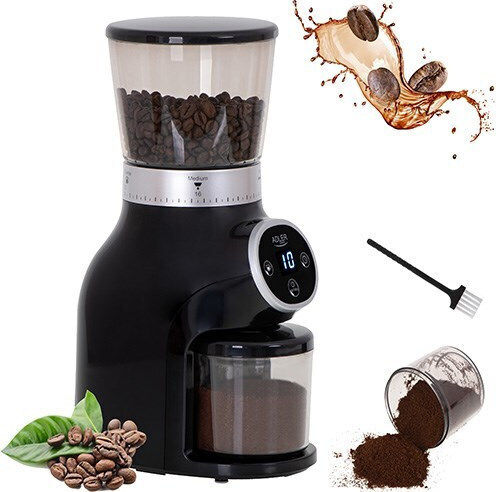 Adler Râșniță electrică pentru cafea 300W cu capacitate de boabe 300gr și 31 niveluri de măcinare Negru